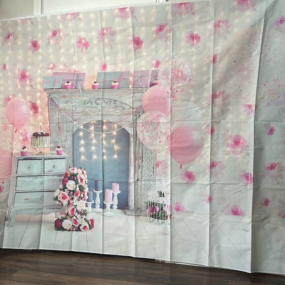 Pink Birthday Backdrop